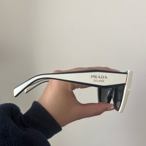 Prada Sunglasses Oversized Black and White SPR 15W